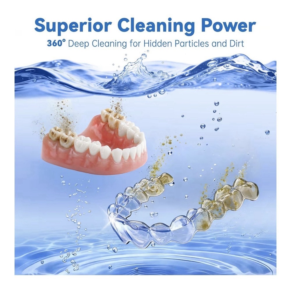 Ultrasonic Retainer Cleaner Machine Ultrasonic Jewelry‎ Cleaner Denture Cleaner - Picture 8 of 9